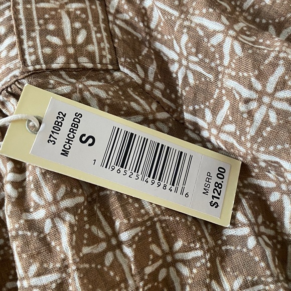 Max Studio Boho Brown Patterned Blouse Size S - Picture 8 of 8